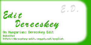 edit derecskey business card